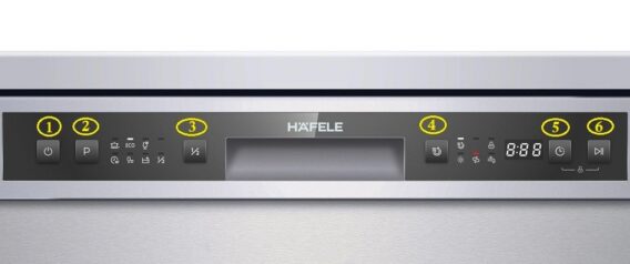 Bảng điều khiển của Máy rửa bát Halefe HDW-F60G